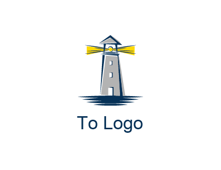 lighthouse and sea illustration