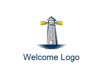 lighthouse and sea illustration