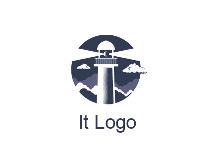 lighthouse in the clouds