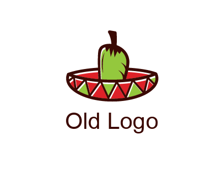 Mexican hat with green chili pepper