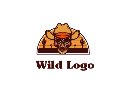 wild west skull logo