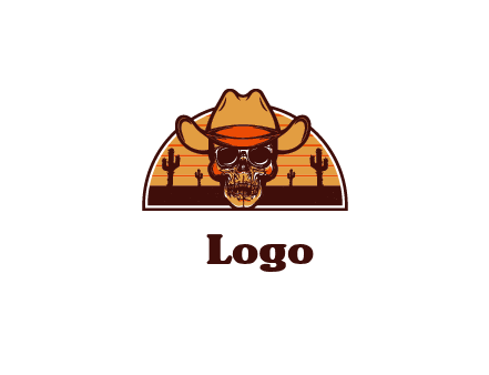 wild west skull logo