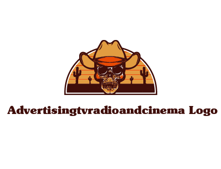 wild west skull logo