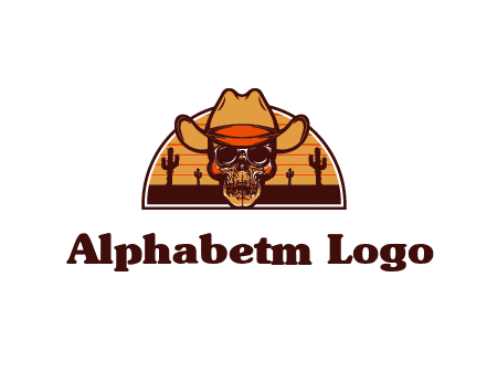 wild west skull logo