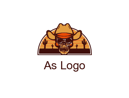 wild west skull logo