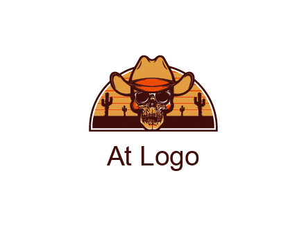 wild west skull logo