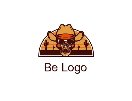 wild west skull logo
