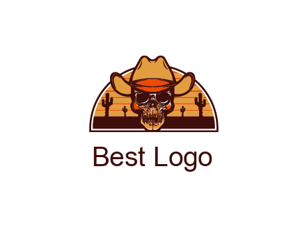 wild west skull logo
