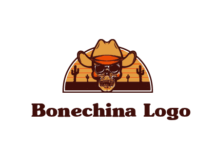 wild west skull logo