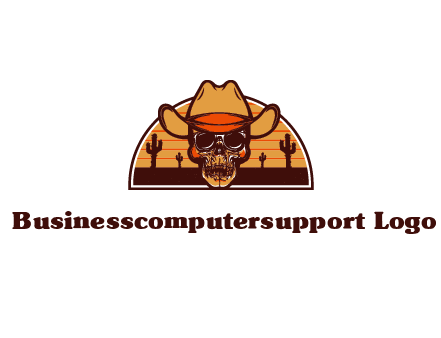 wild west skull logo