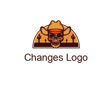 wild west skull logo