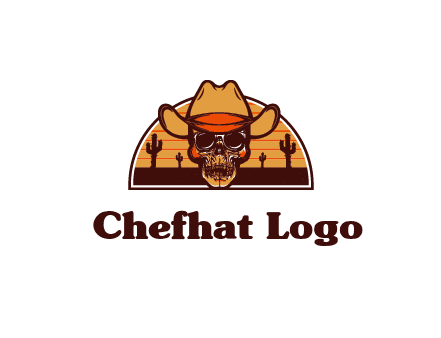 wild west skull logo