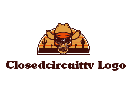 wild west skull logo