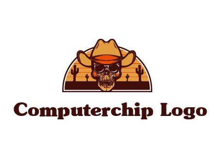 wild west skull logo