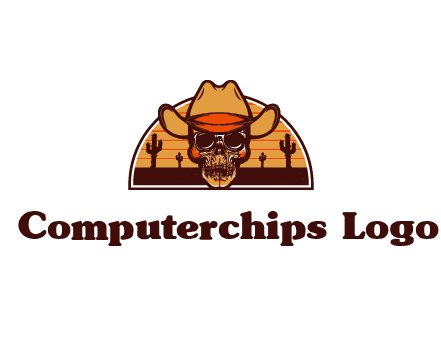 wild west skull logo