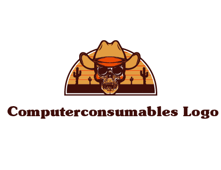 wild west skull logo