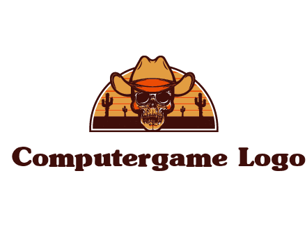 wild west skull logo