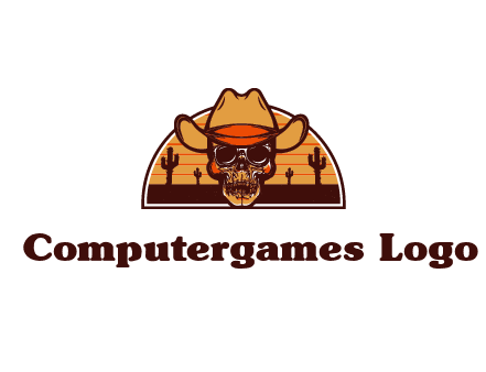 wild west skull logo