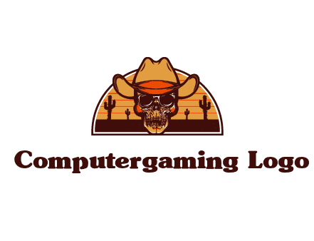wild west skull logo