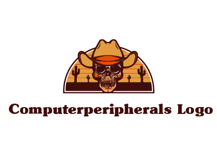 wild west skull logo
