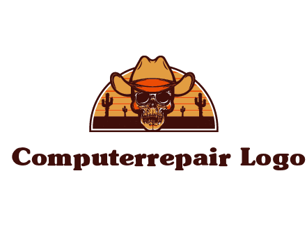 wild west skull logo
