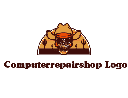 wild west skull logo