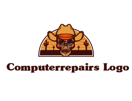 wild west skull logo