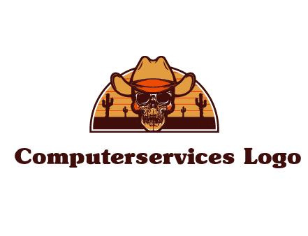wild west skull logo