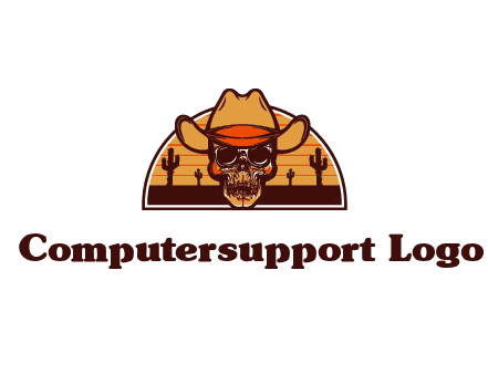 wild west skull logo