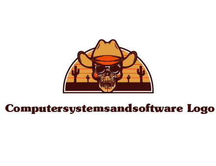 wild west skull logo