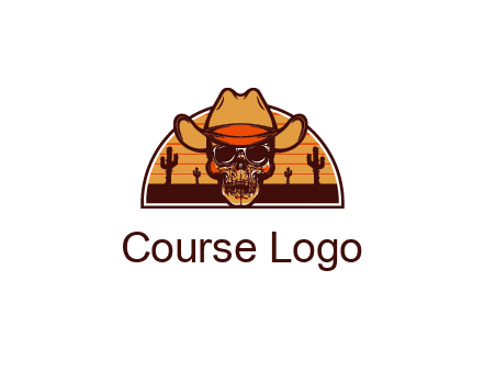wild west skull logo