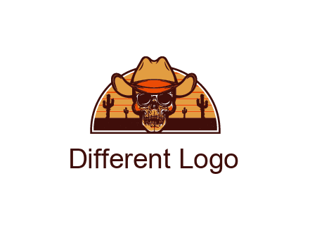 wild west skull logo