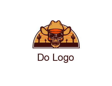 wild west skull logo