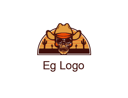 wild west skull logo