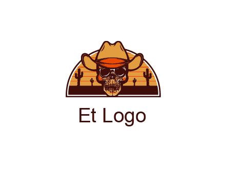 wild west skull logo