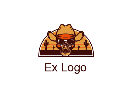 wild west skull logo