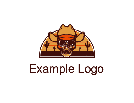 wild west skull logo