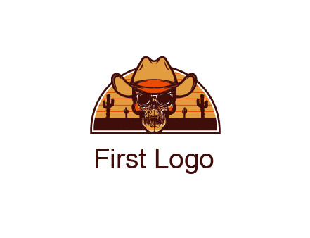 wild west skull logo