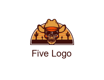 wild west skull logo