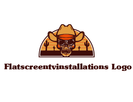 wild west skull logo