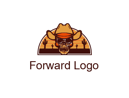 wild west skull logo