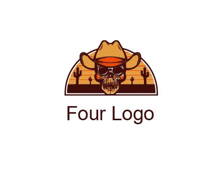 wild west skull logo