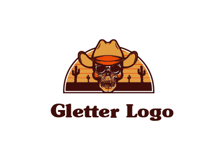 wild west skull logo