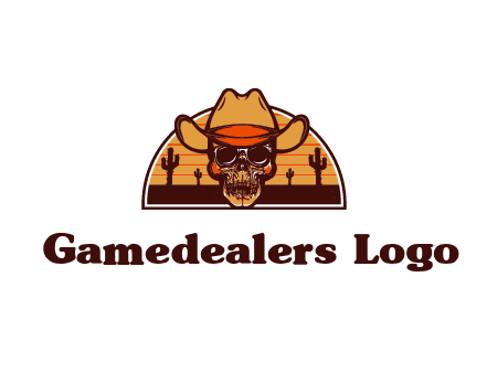 wild west skull logo