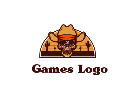 wild west skull logo