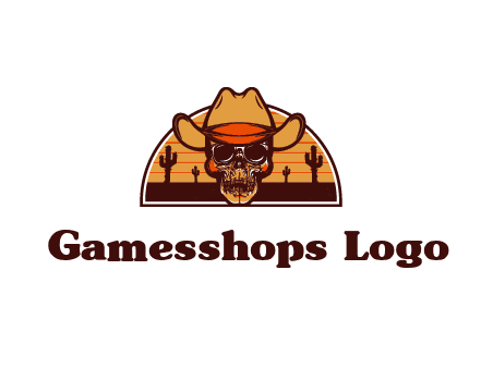 wild west skull logo