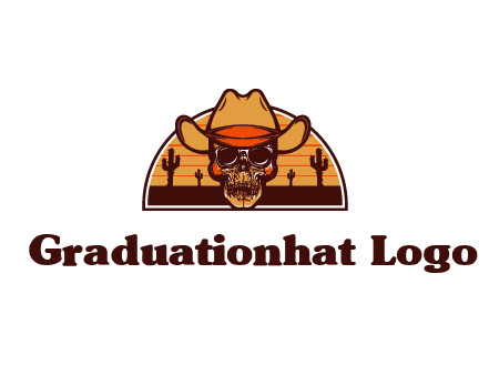 wild west skull logo