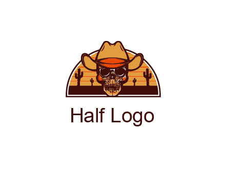 wild west skull logo