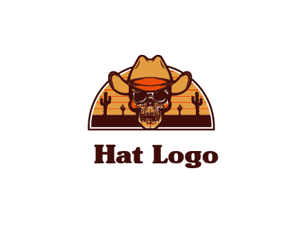 wild west skull logo