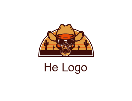 wild west skull logo